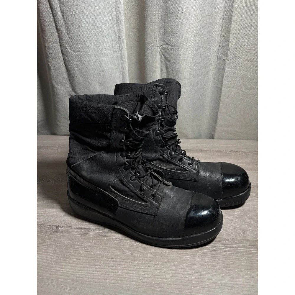 Belleville 800 TRP ST Mens 12.5 R Tactical Steel Toe Boots Black Leather Vibram